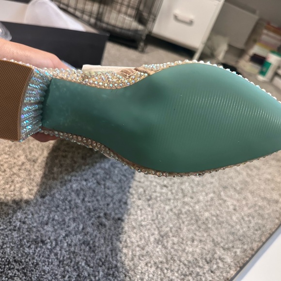 Farah Silver Sparkle Heeled Boots - Picture 2 of 5